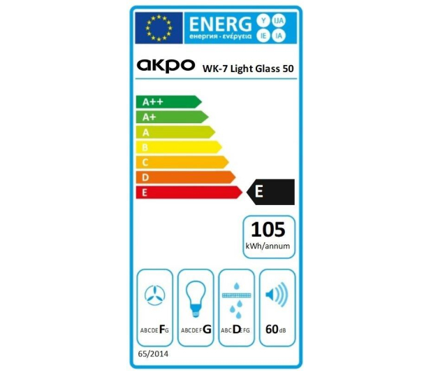 AKPO WK-7 Light Glass Touch, 50cm, Czarny/Inox - 1025290 - zdjęcie 2